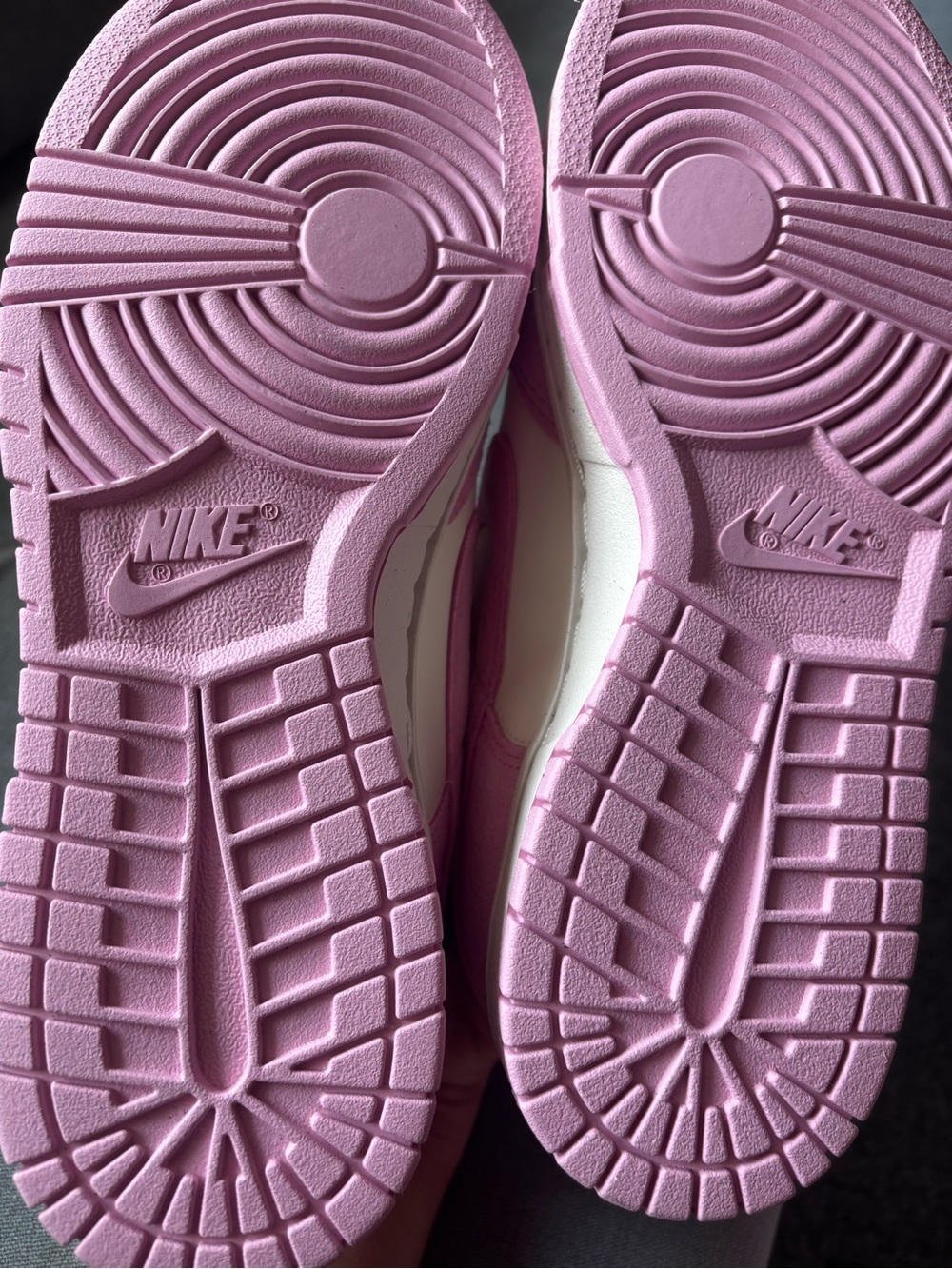 Nike Dunks Jordan 1s Women’s Pink & White Low-Top Sneakers — Suede Accent - Picture 6 of 6